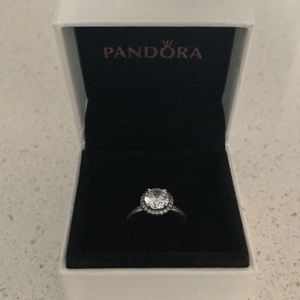 Pandora Round Sparkle Halo Ring!!